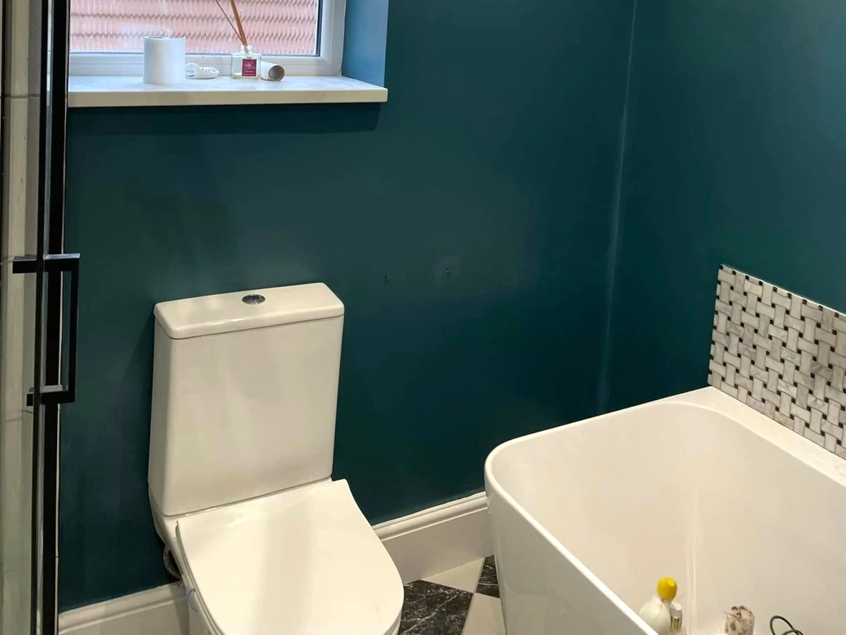 bathroom painting teal painted bathroom walls swansea daffodil decor