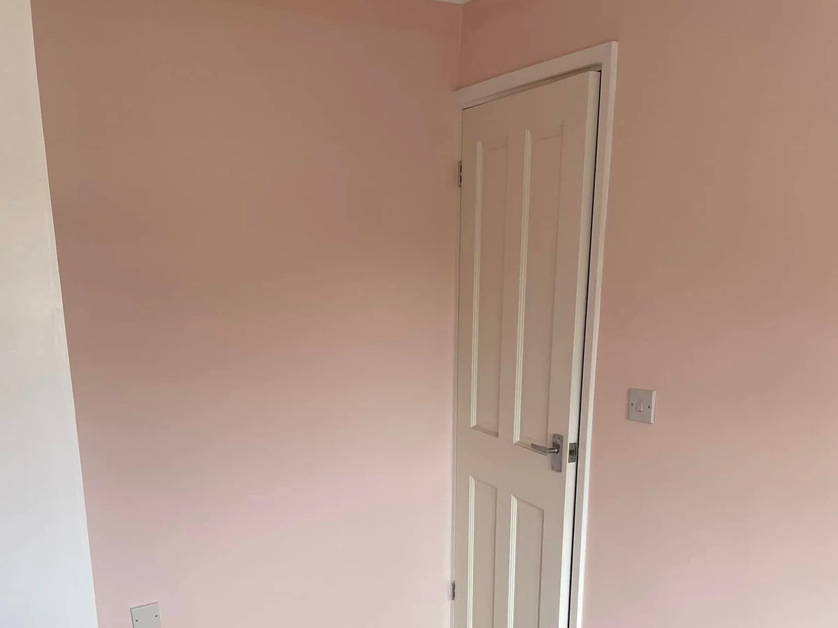 bedroom painting pale pink painted walls and white door swansea daffodil decor