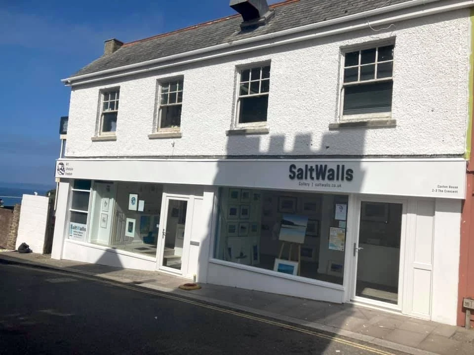 commercial painting white painted art gallery shopfront mumbles daffodil decor 3