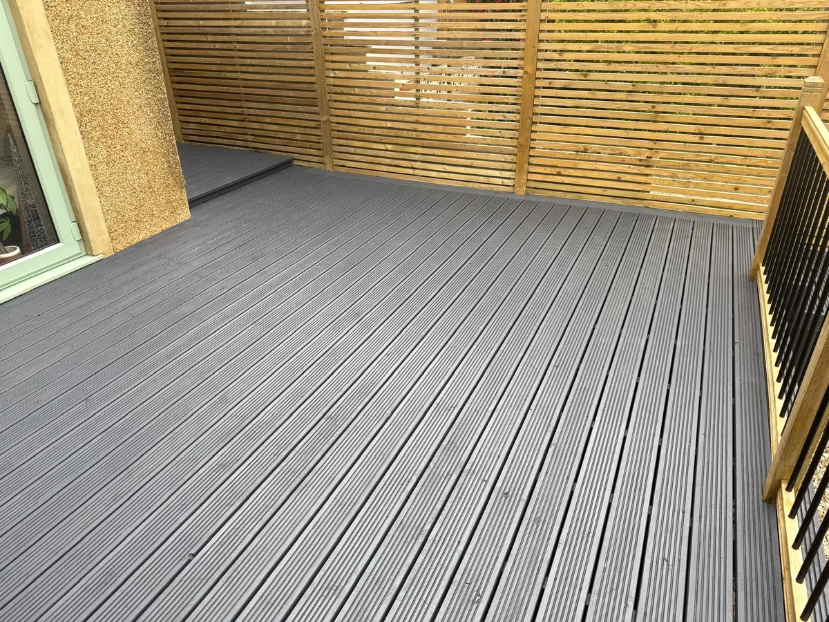 deck installation gray composite decking full patio swansea daffodil decor