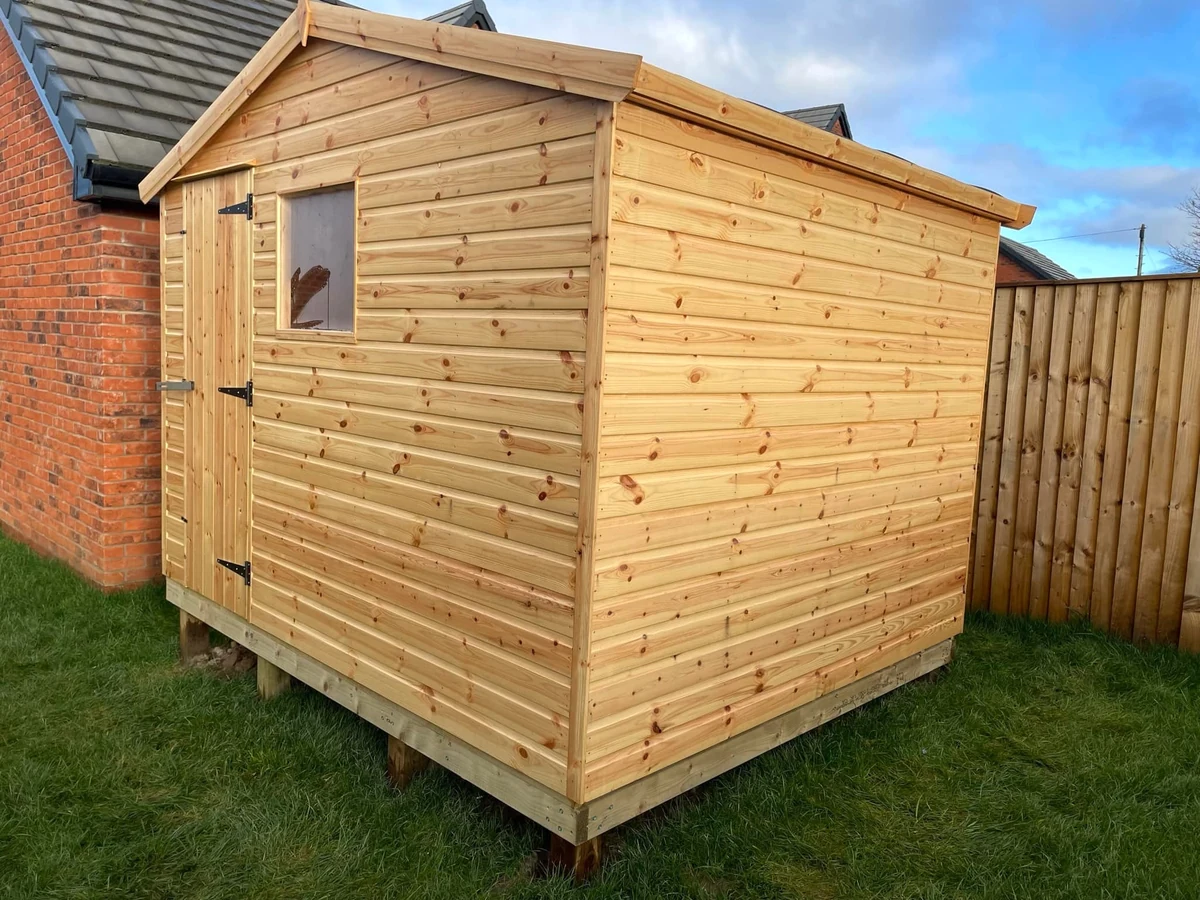 exterior painting new wooden garden shed swansea daffodil decor 2