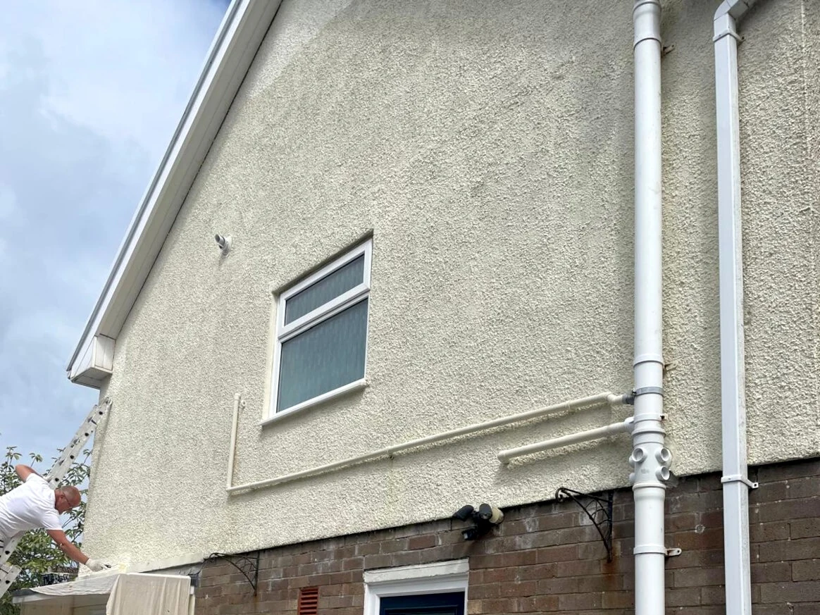 exterior painting painted pebbledash exterior swansea daffodil decor 6