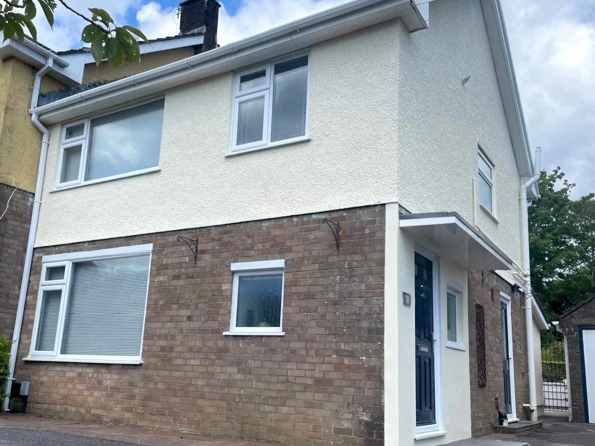 exterior painting painted pebbledash exterior swansea daffodil decor 7