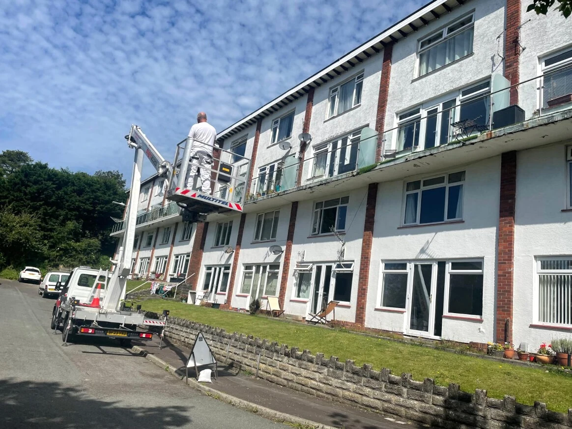 exterior painting white painted house under construction swansea daffodil decor