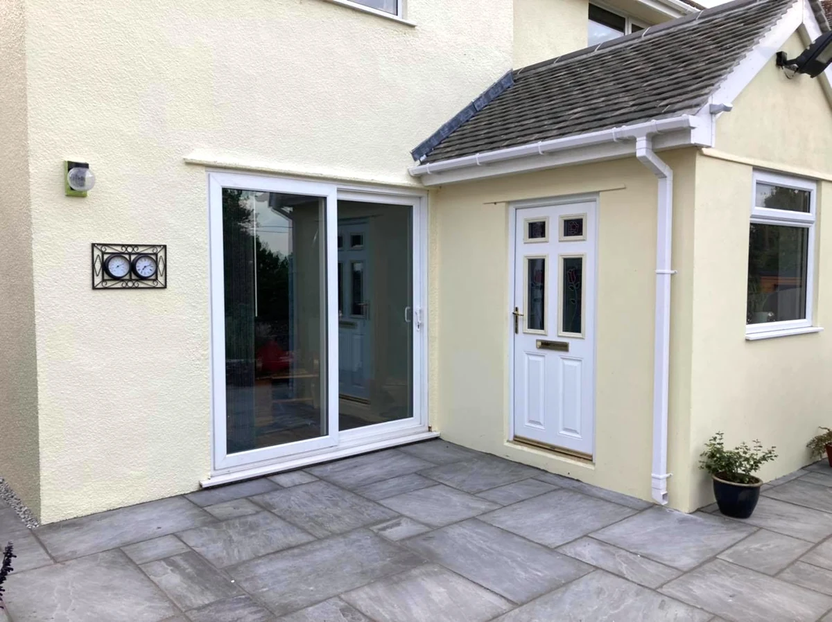exterior painting white painted house with extension swansea daffodil decor