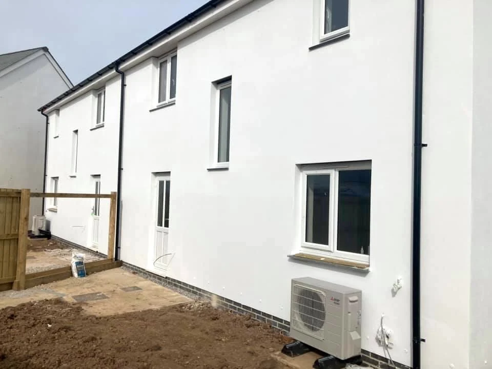 exterior painting white painted modern house rear elevation swansea daffodil decor 1