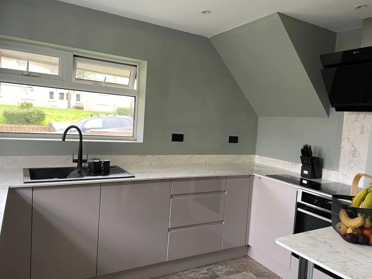 hallway painting painted hallway black staircase swansea daffodil decor 21