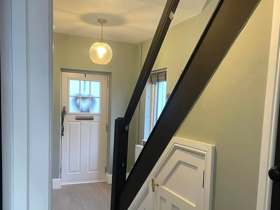 hallway painting painted hallway black staircase swansea daffodil decor 9